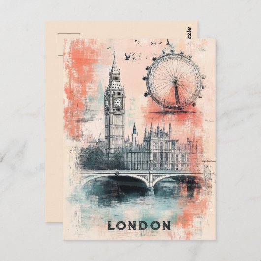 Carte Postale Londres Angleterre (Devant / Derrière)