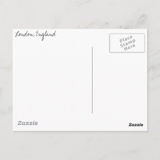 Carte postale Londres, Angleterre (Dos)