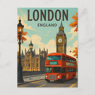 Carte Postale Londres Angleterre Big Ben Thames Paysage Urbain
