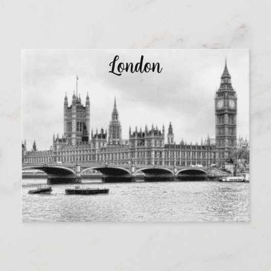 Carte Postale Londres Angleterre Big Ben Westminster Travel (Devant)