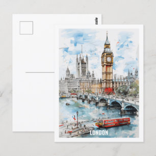 Carte Postale Londres Angleterre célèbre Travel Place