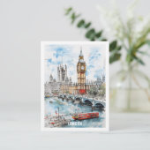 Carte Postale Londres Angleterre célèbre Travel Place (Debout devant)