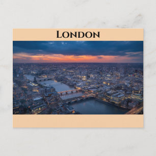 Carte Postale Londres Angleterre City Skyline à Sunset Travel Ph