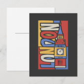 Carte Postale Londres, Angleterre | Conception dynamique de peau (Devant / Derrière)
