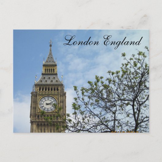 Carte Postale Londres Angleterre Parlement Tour d'horloge Big Be (Devant)