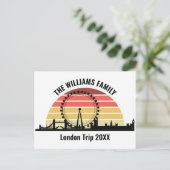 Carte Postale Londres Angleterre Sunset Custom Family Trip (Debout devant)