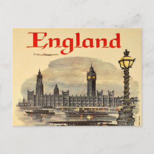 Carte Postale Londres Angleterre Tourisme rétro Vintage Big Ben