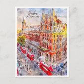 Carte Postale Londres Angleterre Travel Place Watercolor (Devant)