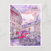Carte Postale Londres Angleterre Travel Place Watercolor (Devant)