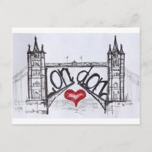Carte Postale Londres avec amour