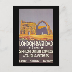 Carte Postale Londres Bagdad express simple