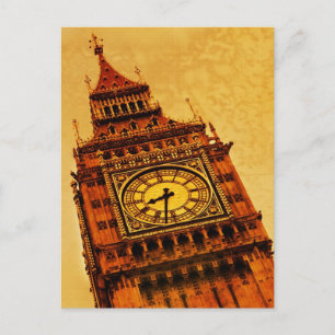 Carte Postale Londres, Big Ben grogne