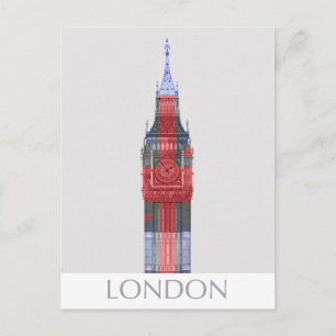 Carte Postale Londres Big Ben Union Jack