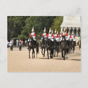 Carte Postale Londres, Cavalerie domestique, Changer la garde