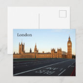 Carte Postale Londres - Chambres du Parlement (Devant / Derrière)