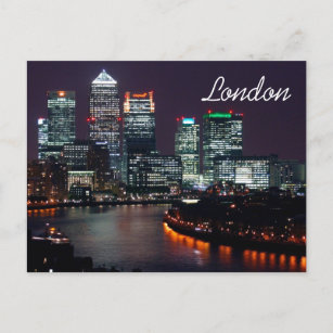 Carte Postale Londres City Night Skyline Royaume-Uni Voyage