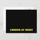 Carte Postale Londres De Nuit (Devant / Derrière)