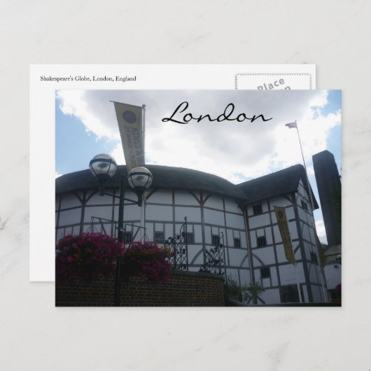 Carte Postale londres globe (Devant / Derrière)