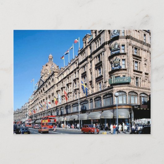 Carte Postale Londres, Harrods à Knightsbridge (Devant)