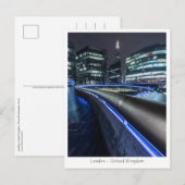 Carte Postale Londres la nuit (Devant / Derrière)