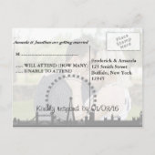 Carte Postale Londres Mariage à thème RSVP Invitation avec photo (Dos)