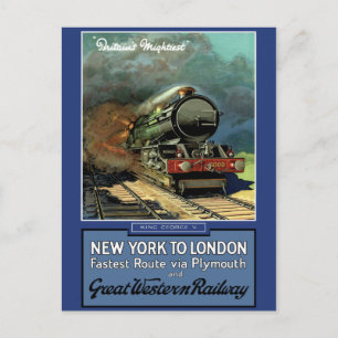 Carte Postale Londres New York Great Western Railway