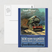Carte Postale Londres New York Great Western Railway (Devant / Derrière)