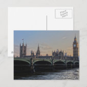Carte postale Londres, Parlement (Devant / Derrière)