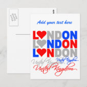 Carte postale Londres - personnaliser ! (Devant / Derrière)