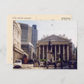 Carte Postale Londres, Royal Exchange et la Banque d'Angleterre (Devant / Derrière)