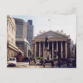 Carte Postale Londres, Royal Exchange et la Banque d'Angleterre