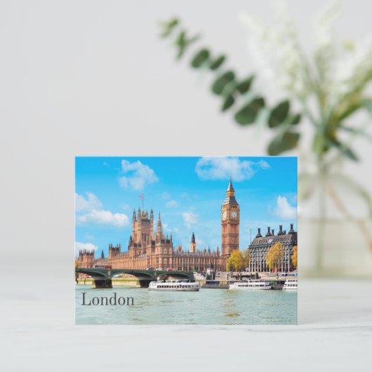 Carte Postale Londres, Royaume-Uni Big Ben View (Debout devant)
