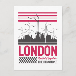 Carte Postale Londres Royaume-Uni The Big Smoke Conception Urbai