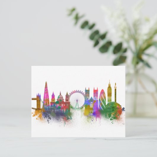 Carte Postale Londres Skyline - Rainbow (Debout devant)
