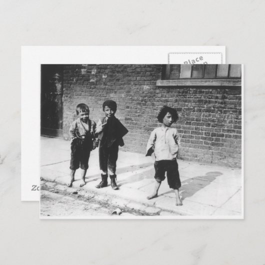 Carte Postale Londres Slums (Devant / Derrière)