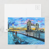 Carte Postale Londres Thames (Devant / Derrière)