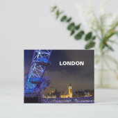 Carte Postale Londres UK Night Landcape London Eye View (Debout devant)