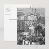 Carte Postale Londres victorienne - London Bridge 1872 (Devant / Derrière)