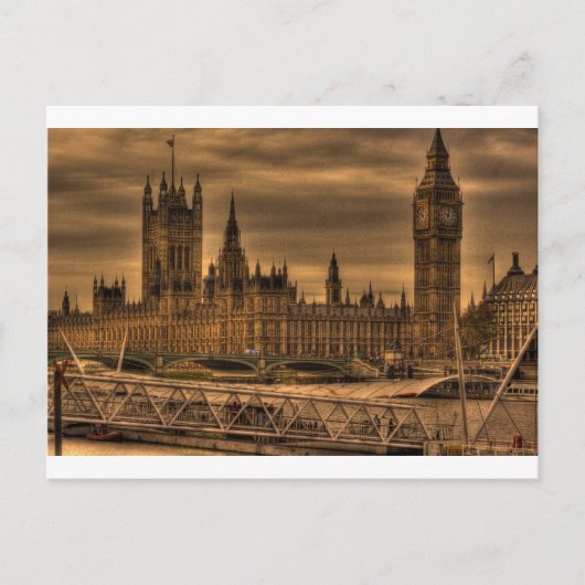 Carte Postale Londres Westminster Palace & Big Ben (Devant)