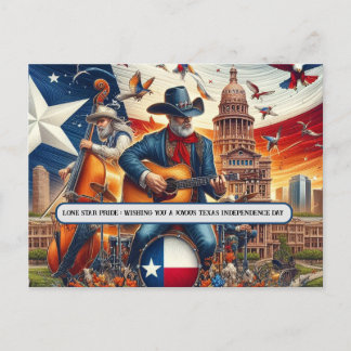 Carte Postale Lone Star Pride : Texas Independence Day