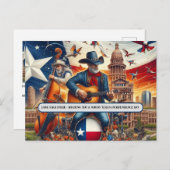 Carte Postale Lone Star Pride : Texas Independence Day (Devant / Derrière)
