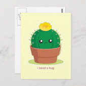 Carte Postale Lonely Cactus (Devant / Derrière)