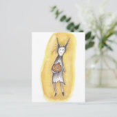 Carte Postale Lonely Ghoul avec Citrouille (Debout devant)
