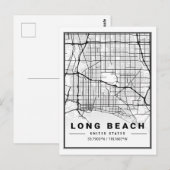 Carte Postale Long Beach California USA Travel City Map (Devant / Derrière)