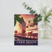Carte Postale Long Beach, Californie, Front de mer, Voyage (Debout devant)