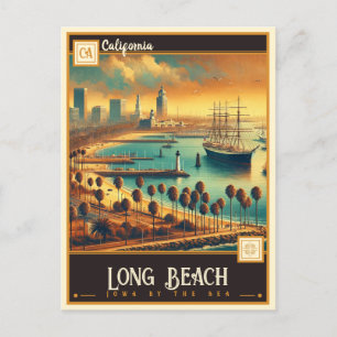 Carte Postale Long Beach, Californie   VINTAGE