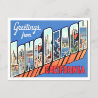 Long Beach, Californie Vintage Big Letters