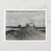 Carte Postale Long Beach Island LBI NJ Barnegat Bay Bridge 1910 (Devant)