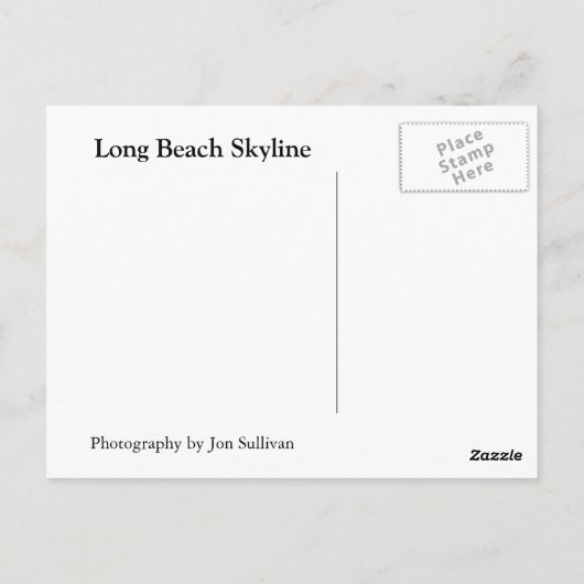 Carte Postale Long Beach Skyline (Dos)