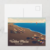 Carte Postale Long Beach (Velika Plaža) Monténégro (Devant / Derrière)